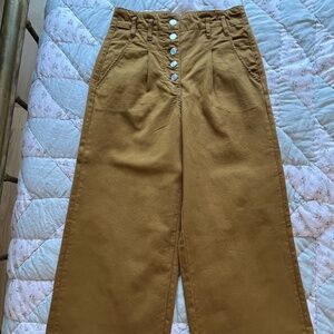 Maeve by Anthropologie Wide Leg Mustard Jean